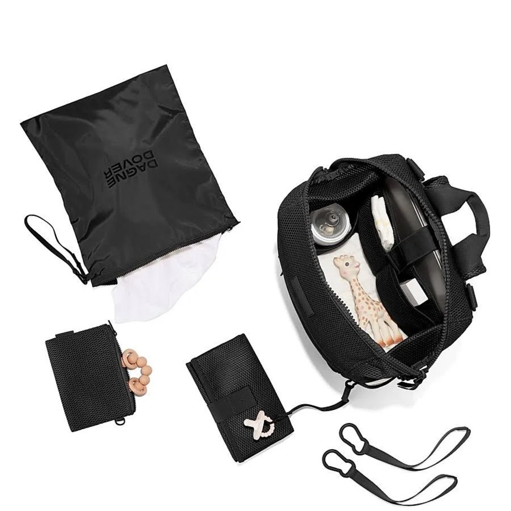 Dagne Dover Large Indi Air Mesh Diaper Backpack- Black - Picture 7 of 11